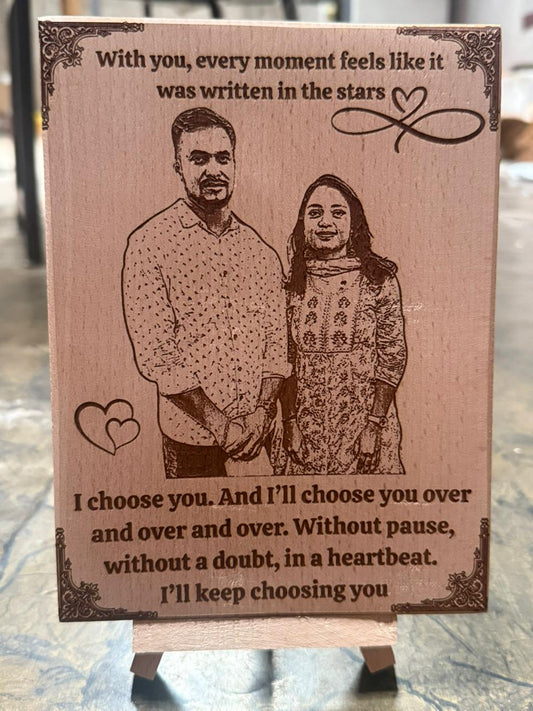 Personalised Photo Engraving| Laser Engraved Keepsake Gift