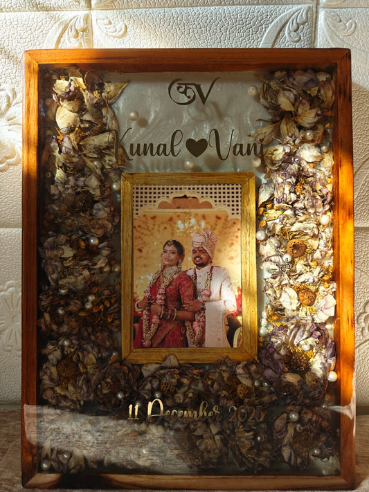 Teakwood Varmala Preservation. 12 x 16 inch