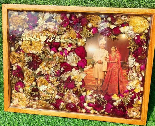 Teakwood Varmala Preservation. 12 x 16 inch