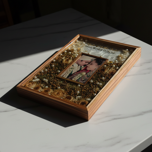 Rectangular Teakwood Varmala Preservation